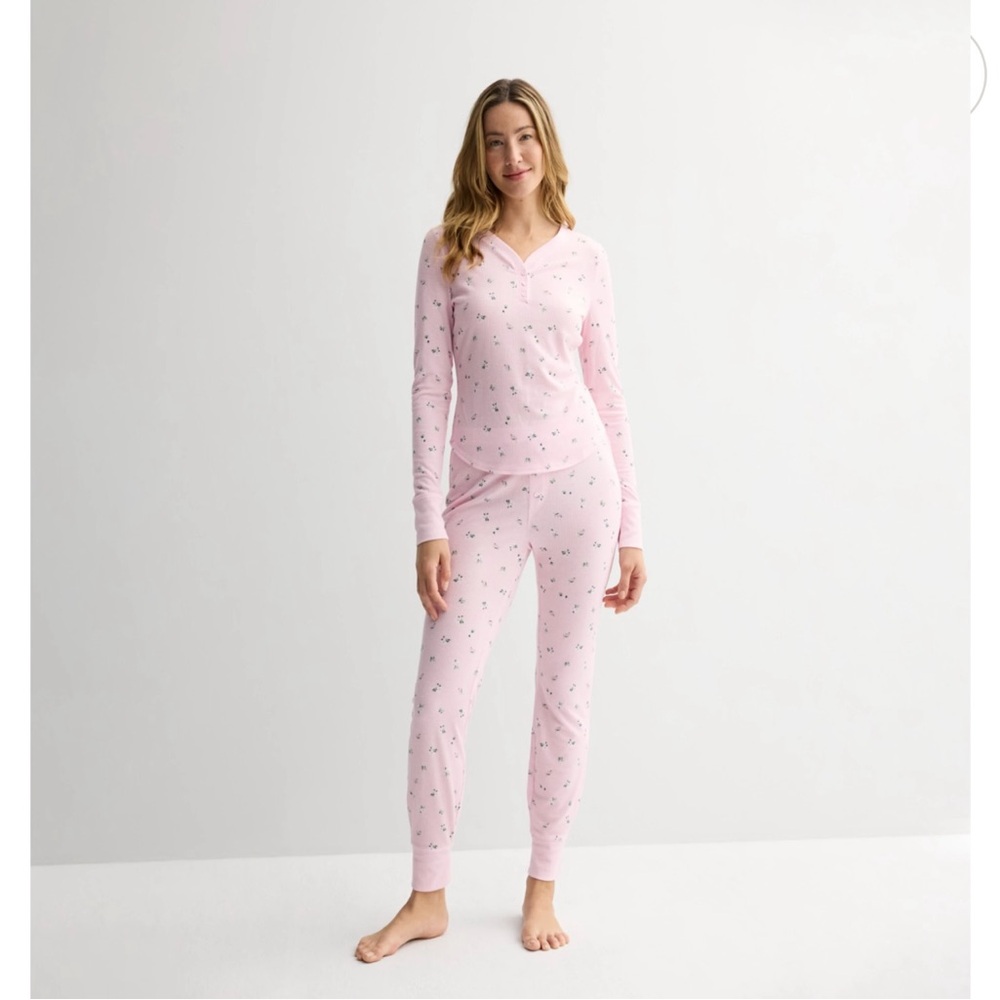 Sonoma Light Pink Thermal Pajama Set